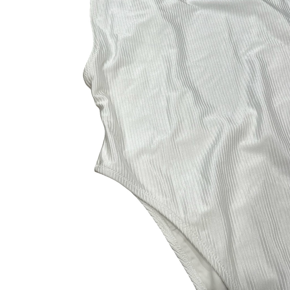 Aerie Shiny Rib Birthday Scoop Cheekiest One Piece Swimsuit NWT Beach Satiny - Picture 8 of 10
